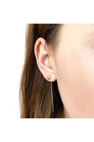 Bijuteria SORELLY Cercei Aur 14k Fir Bila 4 mm