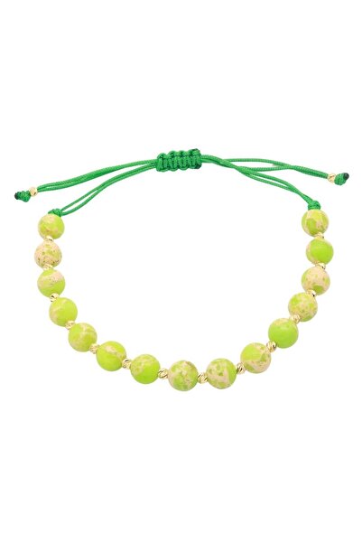 Bijuteria SORELLY Bratara Aur 14k Snur Bile si Piatra Gaspeit 6mm