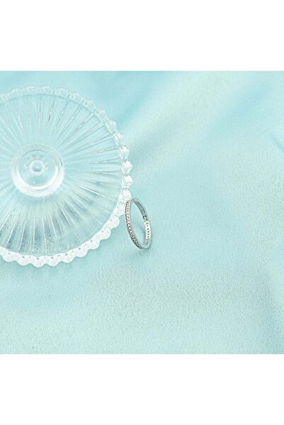 Bijuteria SORELLY Inel Aur Alb 14k Eternity cu Pietre Albe 2 mm 16