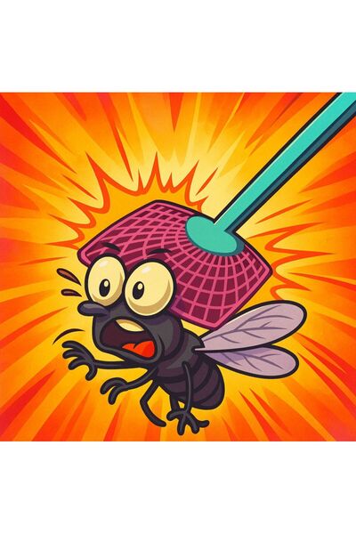 MG HOME 1 Adet Sinek Raketi Sinek Öldürücü Plastik Sinek Kovucu Sinek Vurma A...