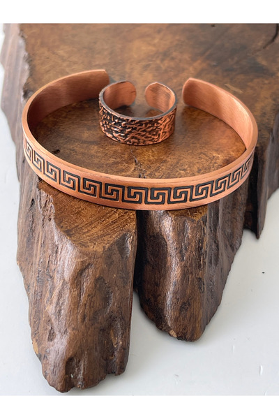 Rupen Kraft Adjustable 100% Pure Copper Bracelet Copper Ring Combination Hand...