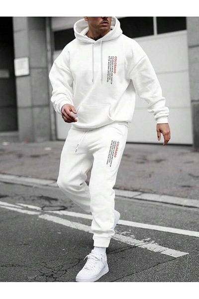 Hunors Sportswear & Company Men's Left Chest Colorado Printed Tracksuit Set