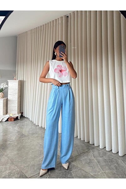 mydukkan.co Linen Palazzo with Epaulettes