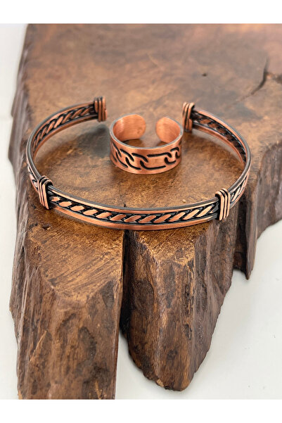 Rupen Kraft Adjustable 100% Pure Copper Bracelet Copper Ring Combination Hand...