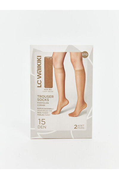 LC Waikiki Изборът на ESVAB: 15 дениер лъскави дамски чорапи до коляното, 2 б...
