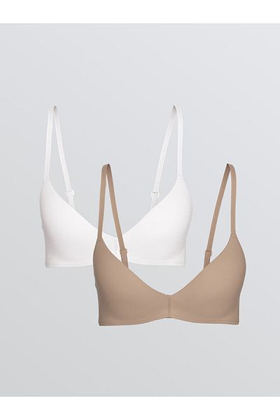 LC Waikiki Quality Parts from Celebi Store |   Brown Underwire-Free Flat Bra 2-Piece