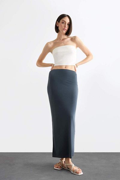 DeFacto New Season Slim Fit Slim Fit Slit Midi Skirt