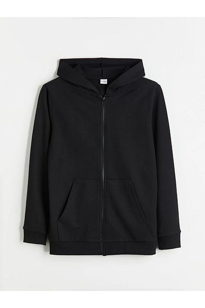 LC Waikiki Lcw Kids Black Hooded Boys Tracksuit Set