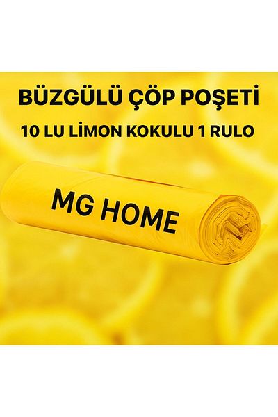 MG HOME 1 Roll 1X10 Drawstring Garbage Bag Medium 55X60 40 Lt Drawstring Garbage Bag Lemon Scented Garbage Bag