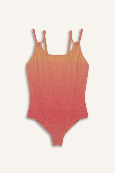 DeFacto New Season Girl's Gradient Printed Swimsuit