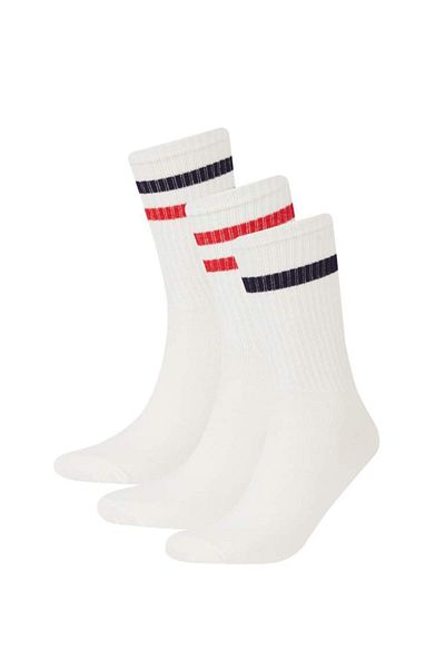 DeFacto New Season Men's 3-Piece Cotton Long Socks