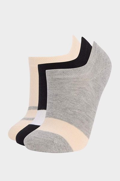DeFacto New Season Men's 3-Piece Cotton Sneaker Socks