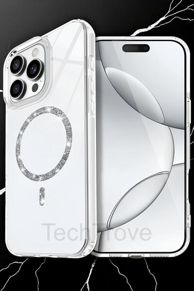 TechTrove iPhone 16 Pro Kılıf Magsafe Özellikli Işıltılı Tasarımlı Ekstra Dar...