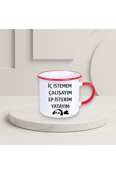 Solid Baskı Stüdyosu Komik Sözlü Bonny Kupa - Panda Figürlü Sapı Ve Çevresi K...