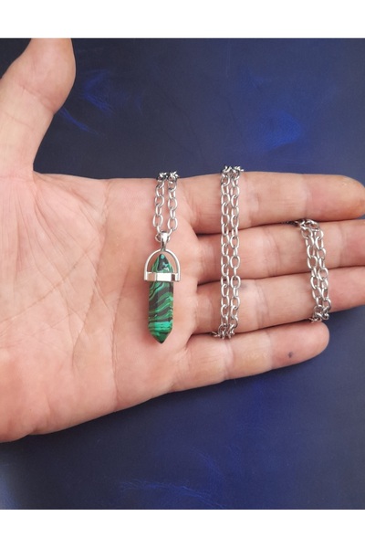 E&F Takı Malahi̇t Natural Stone Premium Design Necklace