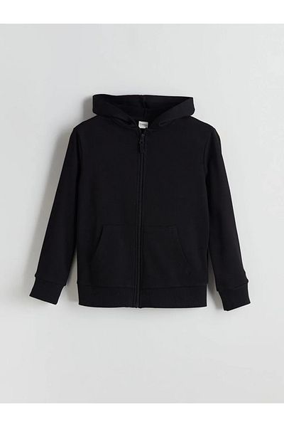 LC Waikiki Lcw Kids Black Hooded Girls Tracksuit Set