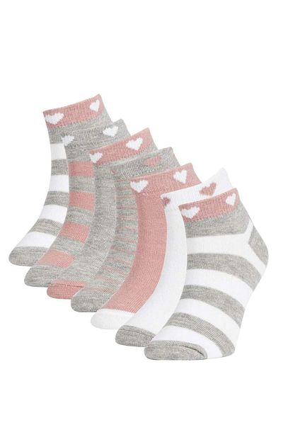 DeFacto New Season Girl's 7-Piece Cotton Booties Socks