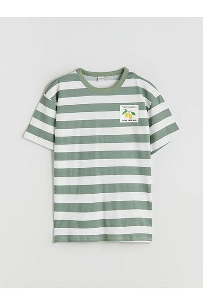 LC Waikiki Lcw Kids Green Crew Neck Boys T-Shirt & Shorts
