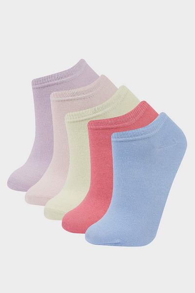 DeFacto New Season Girls' 5-Piece Cotton Booties Socks