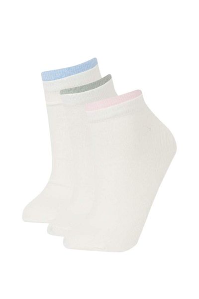 DeFacto New Season Women's 3-Piece Cotton Booties Socks