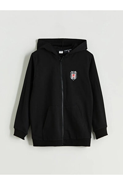 LC Waikiki Σετ φόρμας LCW Kids με μαύρη κουκούλα Beşiktaş με στάμπα για αγόρια
