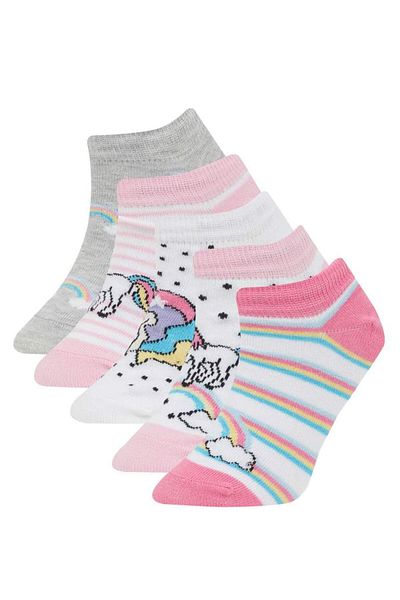 DeFacto New Season Girls' 5-Piece Cotton Booties Socks