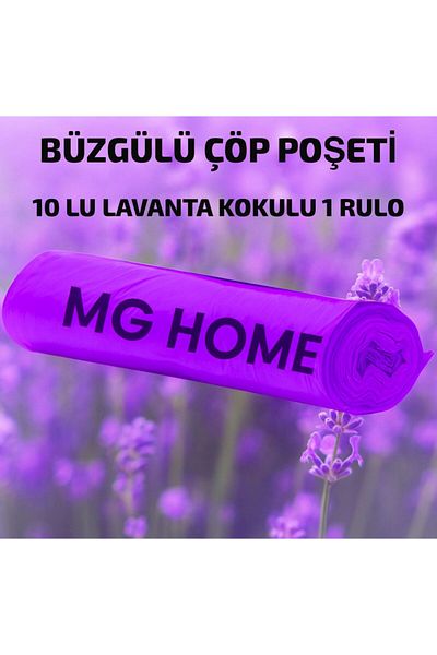 MG HOME 1 Roll 1X10 Drawstring Garbage Bag Medium 55X60 40 Lt Drawstring Garbage Bag Lavender Scented Garbage Bag