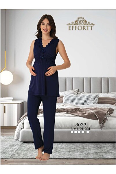 EM&FA TEKSTİL Maternity Maternity Lace Detailed Pajama Set