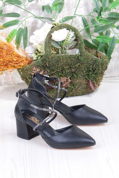 fort 08-80 Stone Piping Cross Strap Low Heeled Women's Shoes