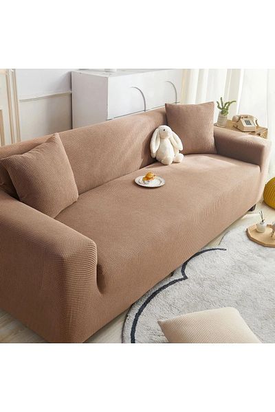 Arzuyum Lycra Fabric Seat Cover Case 3 Seater Sofa Cover Sofa Bed Cover with Flexible Elastic