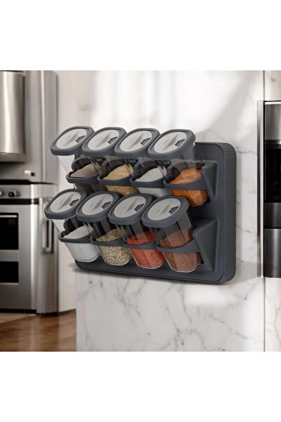 Genel Markalar 8’li Asmalı Kendinden Yapışkanlı Tezgah Üstü Stantlı Döner Kap...