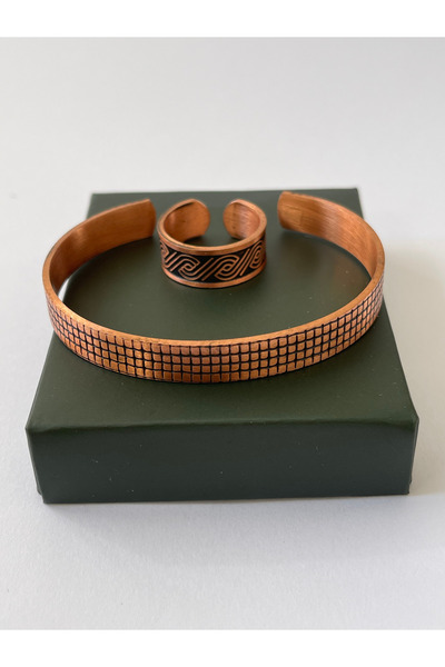 Rupen Kraft Unisex adjustable 100% pure copper bracelet stylish copper ring c...