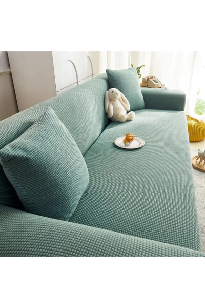 Arzuyum غطاء مقعد من قماش الليكرا، غطاء أريكة بثلاثة مقاعد، غطاء سرير أريكة، مرن ومطاطي