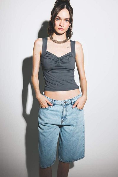 DeFacto New Season Fitted Heart Neck Strap Blouse
