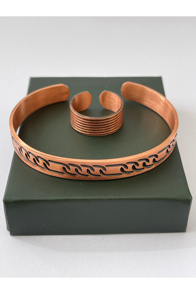 Rupen Kraft Unisex adjustable 100% pure copper bracelet stylish copper ring c...