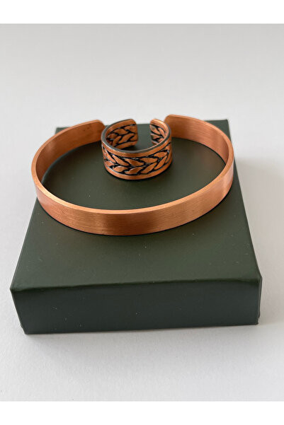 Rupen Kraft Unisex adjustable 100% pure copper bracelet stylish copper ring c...
