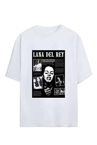 MAGORS لانا ديل ري - تي شيرت كبير الحجم