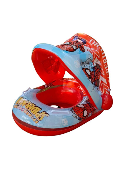 Shoplandu Şişme Bebe Flotörü Bebek Simiti Baby Float Bebek Simidi Havuz Örümcek Adam Modeli 0-3 Yaş