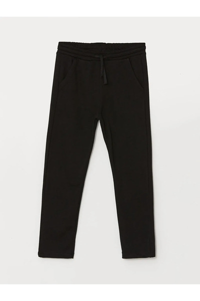 LC Waikiki LCW Kids Siyah Rahat Kalıp Beli Lastikli Erkek Çocuk Eşofman Altı
