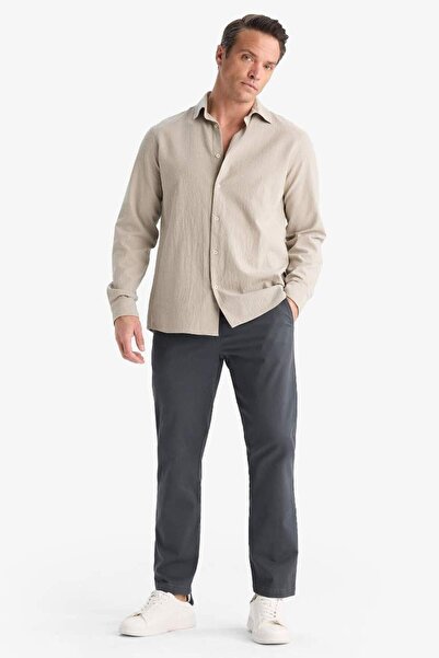 DeFacto Regular Fit Normal Kesim Cepli Düz Paça Chino Pantolon D7349AX25AU