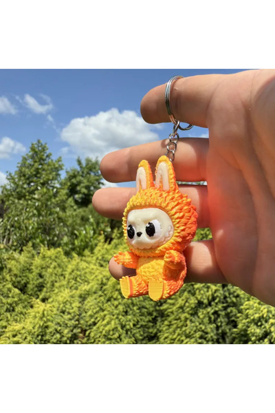 Lades سلسلة مفاتيح لابوبو ثلاثية الأبعاد لطيفة - مجسم مزخرف مقاس 5.5 سم