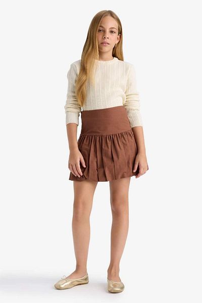 DeFacto New Season Girl's Poplin Skirt