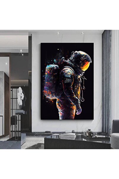 idora Šarena apstraktna slika astronauta, grafitna umetnost astronauta, savre...