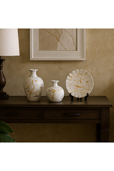 Vi Markets طقم ديكور سيراميك بلمسات ذهبية