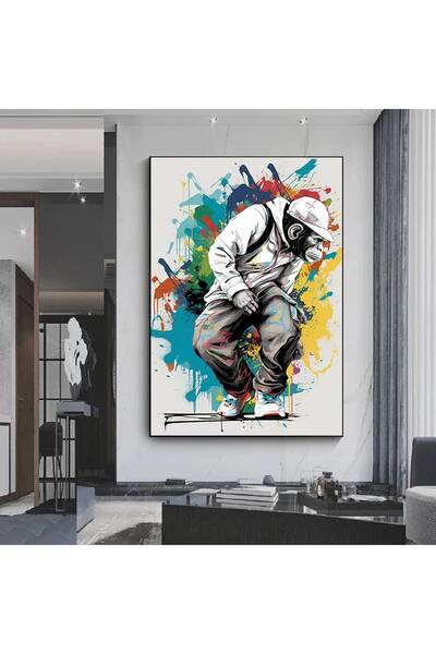 idora Šareni print majmuna, apstraktna umetnost, šarene slike na platnu, graf...