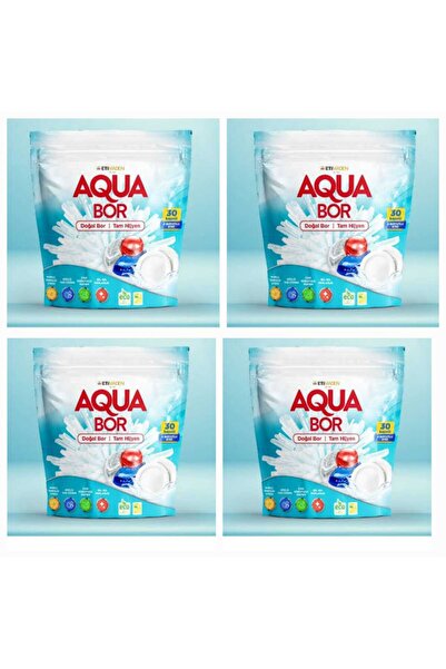Boron Aquabor Natural Mineral 4 Pack Dishwasher Tablet L 4*30 Capsules