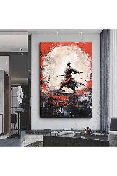 idora Slika u stilu uljane slike, samuraj na platnu, samurajski poster i zidn...