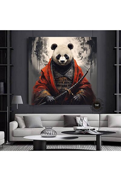 idora Panda platno zidna umetnost, ratnička panda na platnu, dekoracija pande...