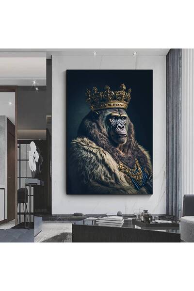 idora Slika na platnu krunisanog King Kong gorila; Zidna umetnost majmuna; Po...
