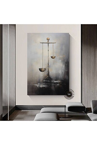 idora Adalet Terazisi Kanvas Sanatı; Avukat Ofis Duvar Dekoru; Baskılı Sanat; Avukat Hediyesi; Adalet Deng